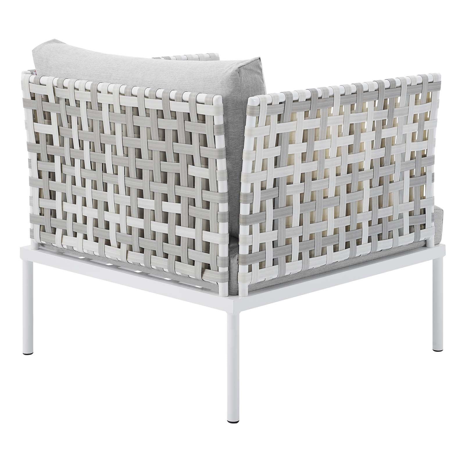 Modway Harmony 6-Piece Sunbrella® Basket Weave Outdoor Patio Aluminum Seating Set FredCo