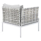 Modway Harmony 6-Piece Sunbrella® Basket Weave Outdoor Patio Aluminum Seating Set FredCo
