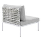 Modway Harmony 6-Piece Sunbrella® Basket Weave Outdoor Patio Aluminum Seating Set FredCo