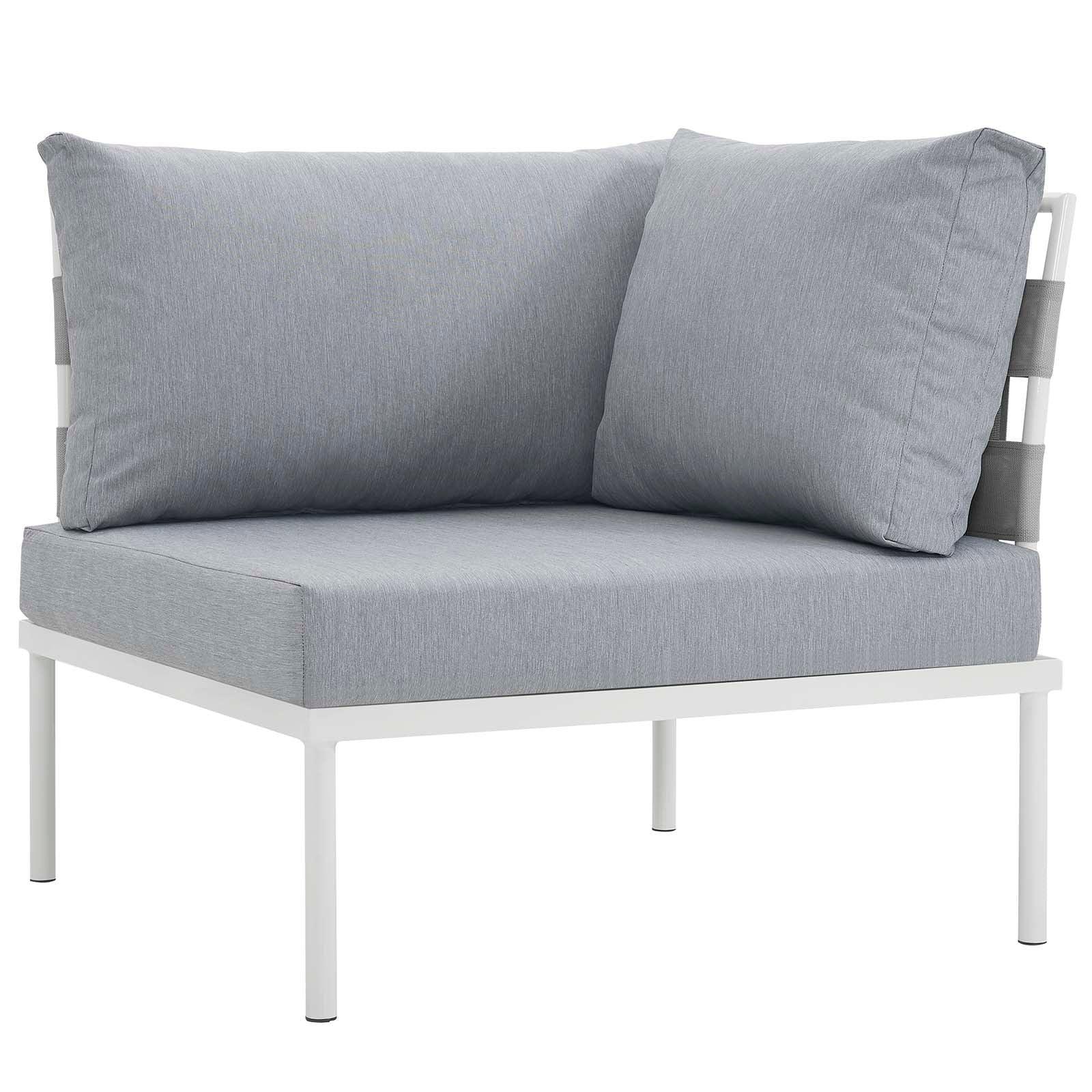 Modway Harmony 7 Piece Outdoor Patio Aluminum Sectional Sofa Set, EEI-2620 FredCo