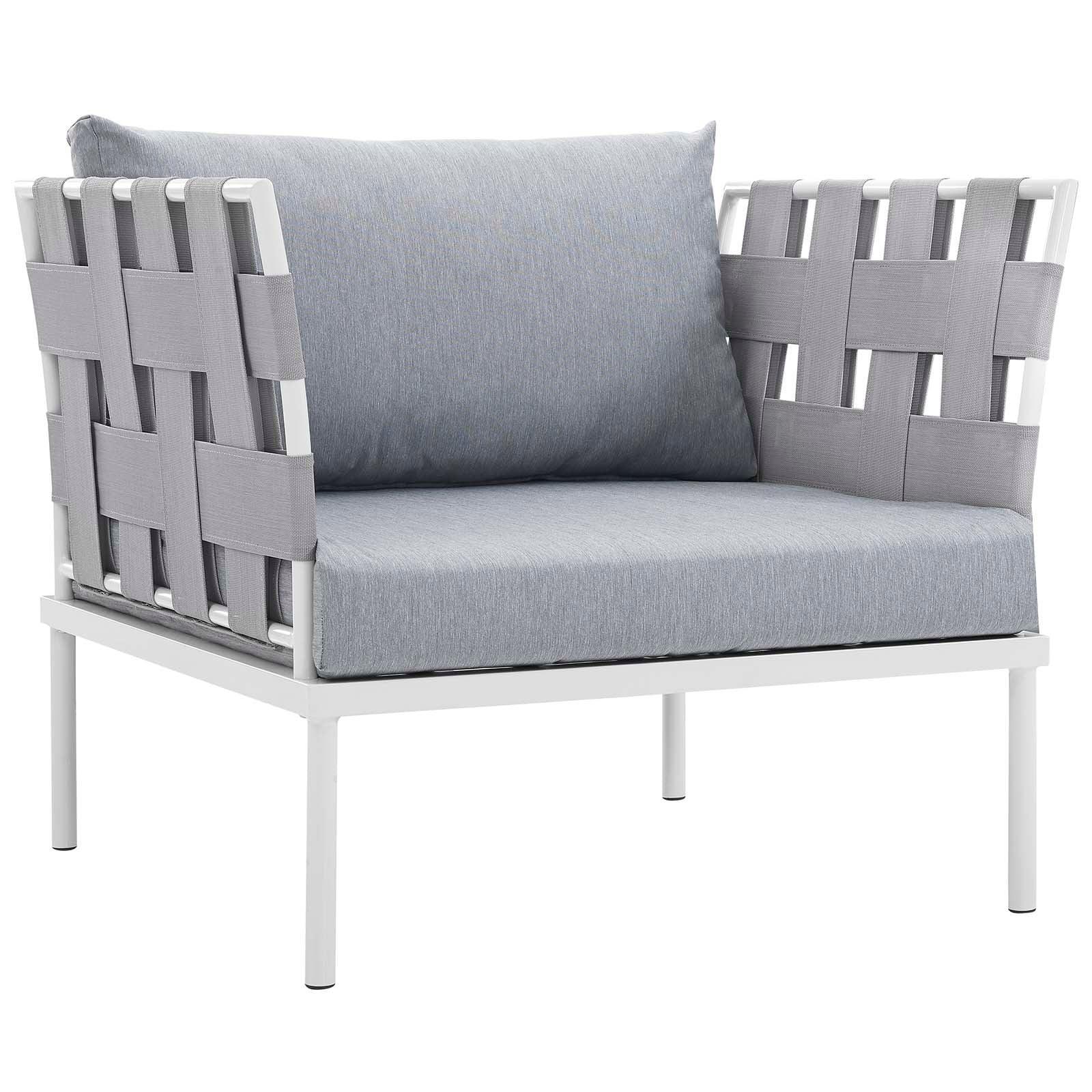 Modway Harmony 7 Piece Outdoor Patio Aluminum Sectional Sofa Set, EEI-2620 FredCo