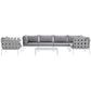 Modway Harmony 7 Piece Outdoor Patio Aluminum Sectional Sofa Set, EEI-2620 FredCo