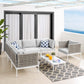 Modway Harmony 7-Piece Sunbrella® Basket Weave Outdoor Patio Aluminum Sectional Sofa Set FredCo