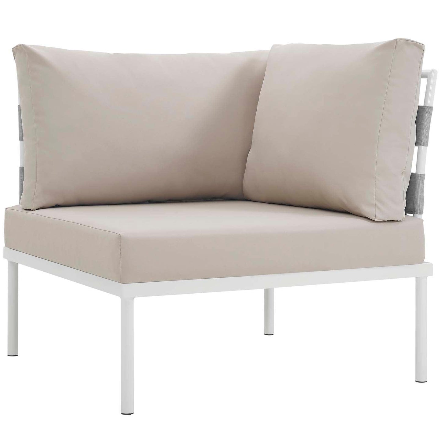 Modway Harmony 8 Piece Outdoor Patio Aluminum Sectional Sofa Set FredCo