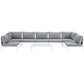 Modway Harmony 8 Piece Outdoor Patio Aluminum Sectional Sofa Set, EEI-2625 FredCo