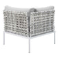 Modway Harmony 8-Piece Sunbrella® Basket Weave Outdoor Patio Aluminum Sectional Sofa Set FredCo