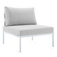 Modway Harmony 8-Piece Sunbrella® Outdoor Patio All Mesh Sectional Sofa Set FredCo