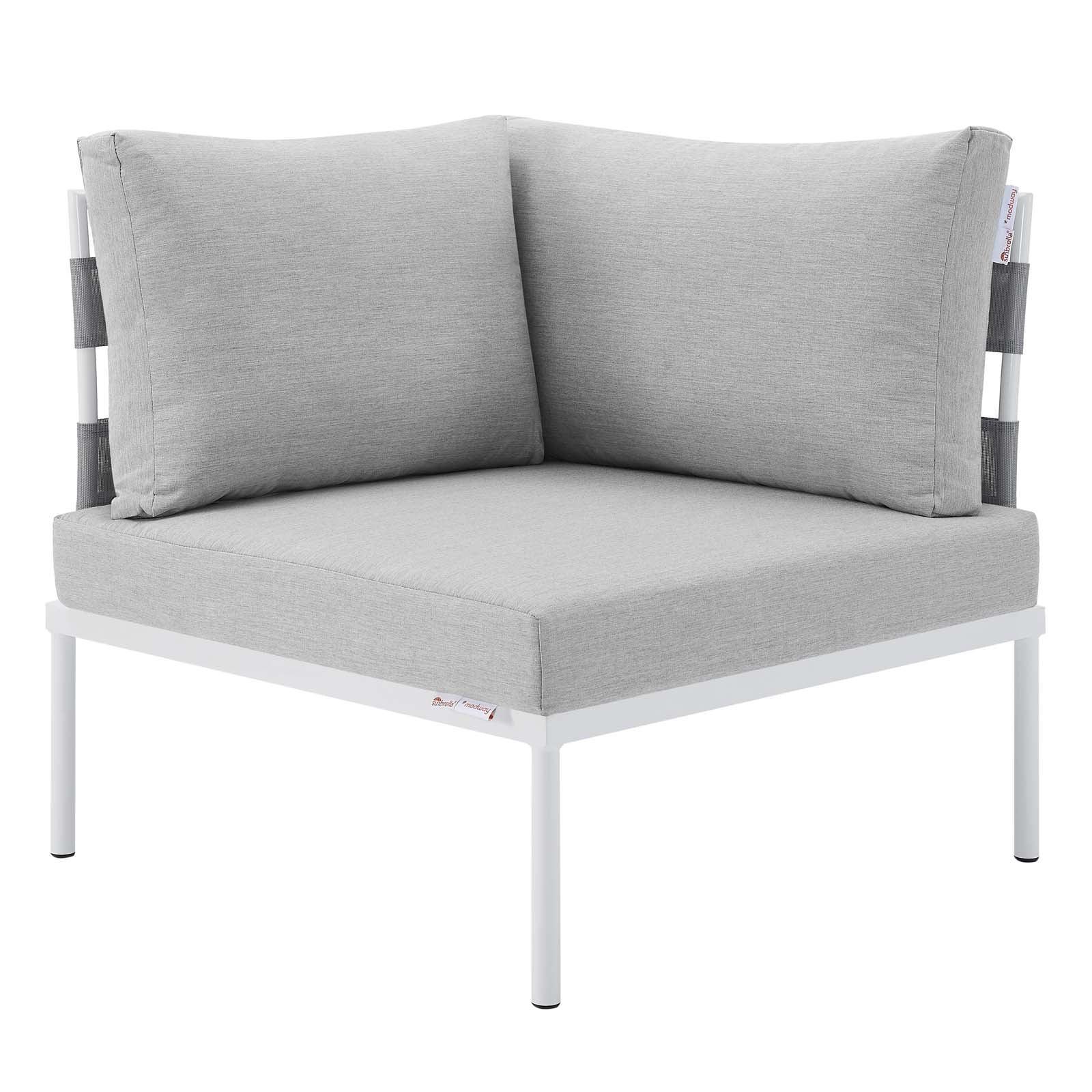 Modway Harmony 8-Piece Sunbrella® Outdoor Patio All Mesh Sectional Sofa Set FredCo
