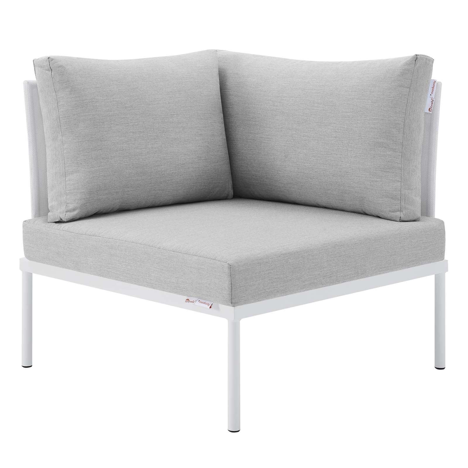 Modway Harmony 8-Piece Sunbrella® Outdoor Patio Aluminum Sectional Sofa Set FredCo