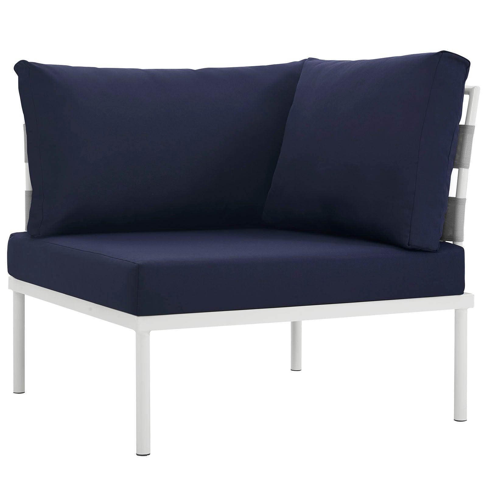 Modway Harmony Outdoor Patio Aluminum Corner Sofa FredCo
