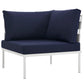 Modway Harmony Outdoor Patio Aluminum Corner Sofa FredCo