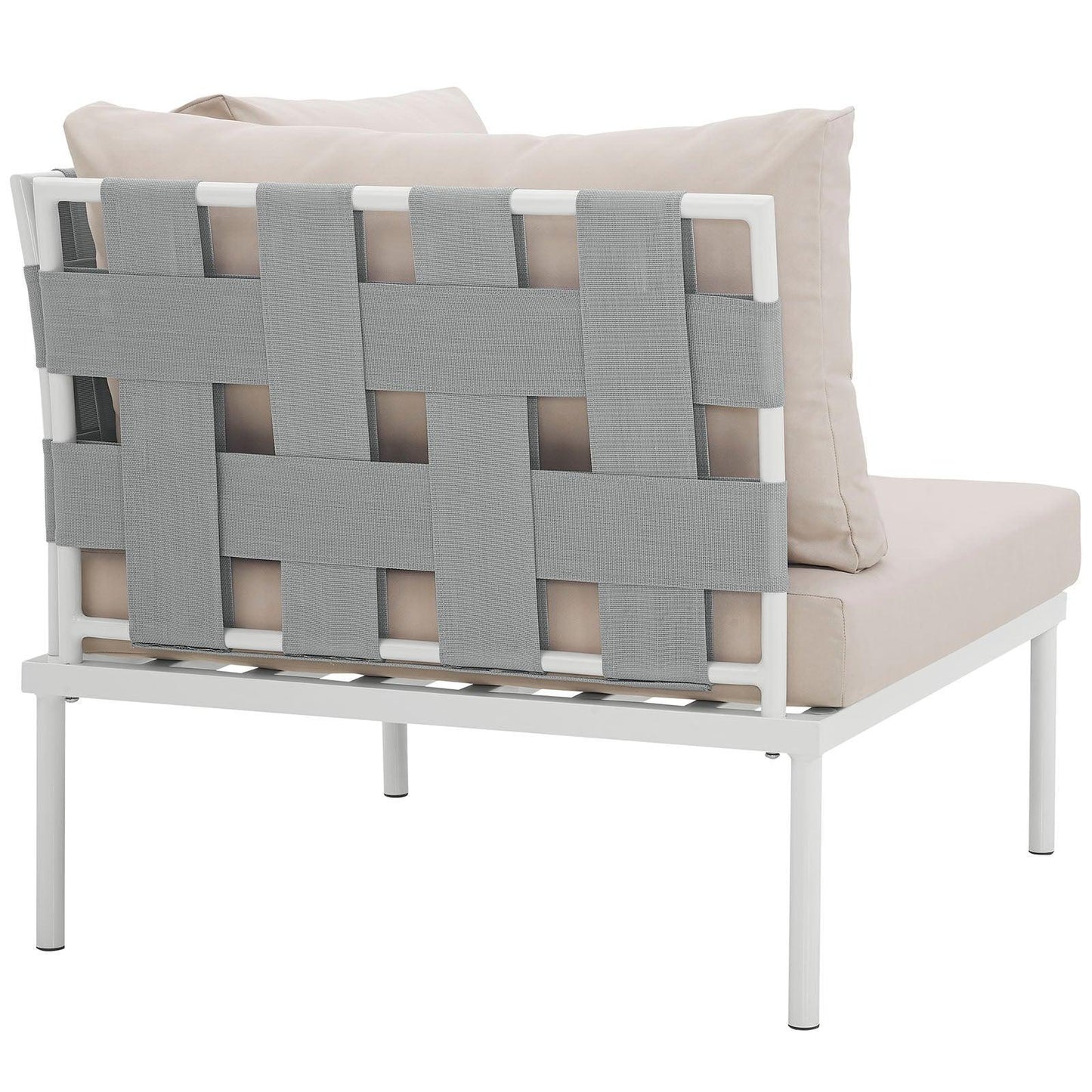 Modway Harmony Outdoor Patio Aluminum Corner Sofa FredCo