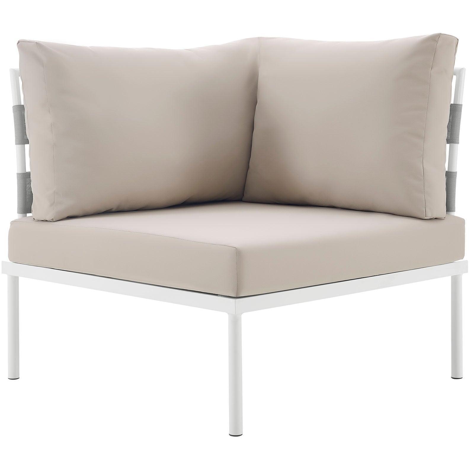 Modway Harmony Outdoor Patio Aluminum Corner Sofa FredCo