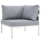 Modway Harmony Outdoor Patio Aluminum Corner Sofa FredCo