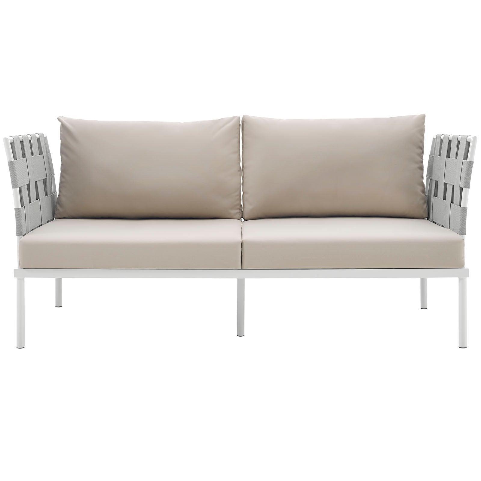 Modway Harmony Outdoor Patio Aluminum Loveseat FredCo
