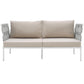 Modway Harmony Outdoor Patio Aluminum Loveseat FredCo
