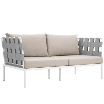 Modway Harmony Outdoor Patio Aluminum Loveseat FredCo