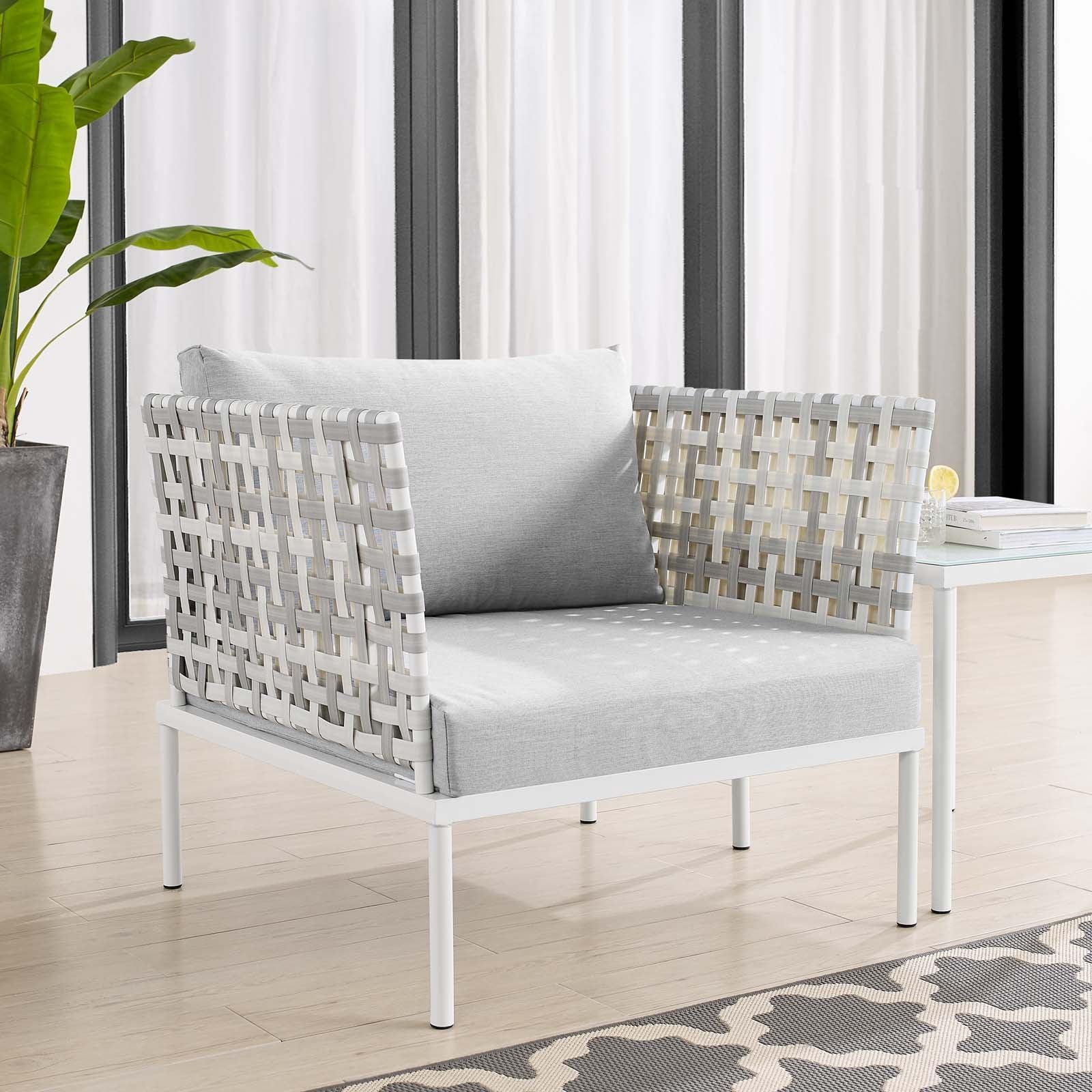 Modway Harmony Sunbrella® Basket Weave Outdoor Patio Aluminum Armchair FredCo