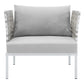 Modway Harmony Sunbrella® Basket Weave Outdoor Patio Aluminum Armchair FredCo