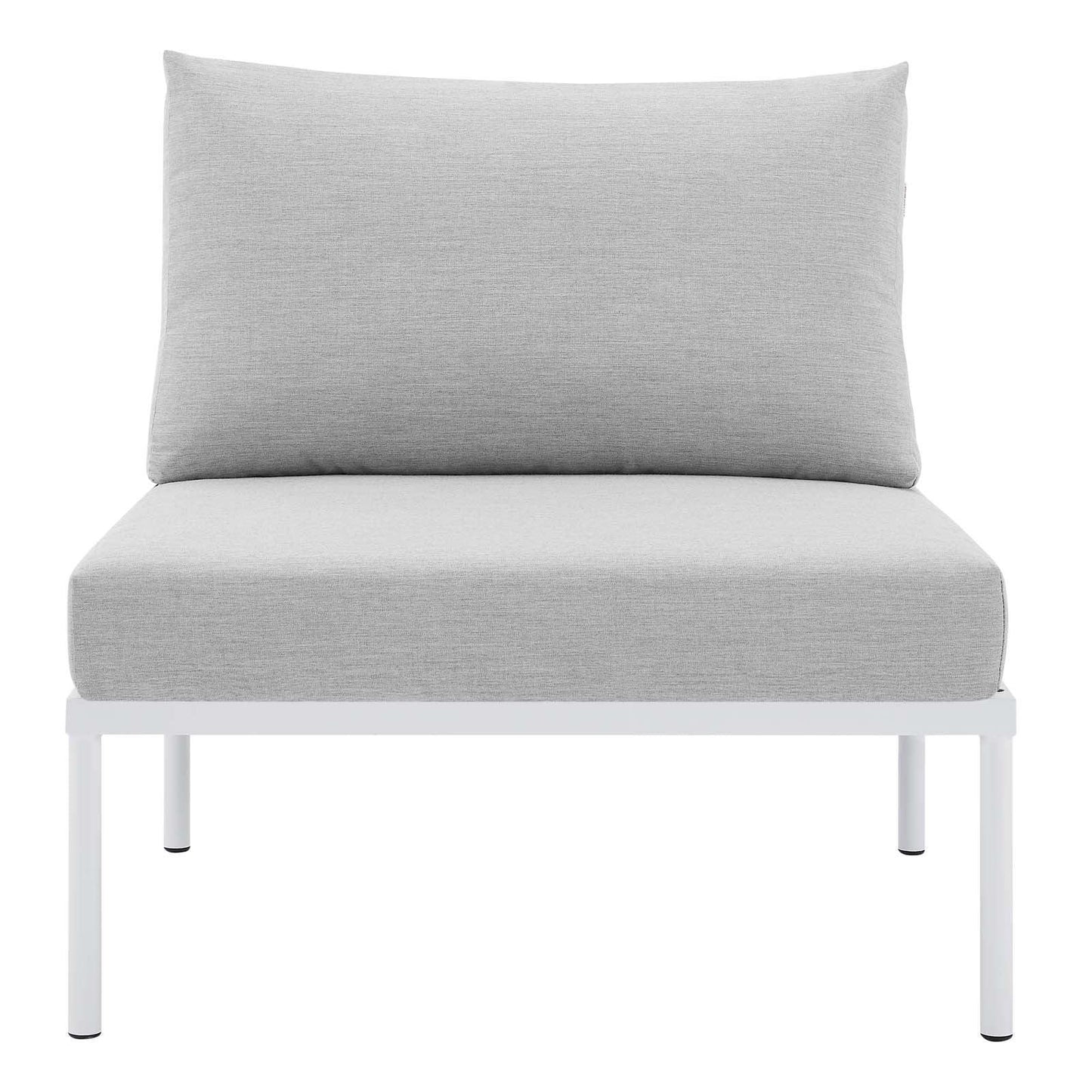 Modway Harmony Sunbrella® Basket Weave Outdoor Patio Aluminum Armless Chair FredCo
