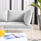 Modway Harmony Sunbrella® Basket Weave Outdoor Patio Aluminum Loveseat FredCo