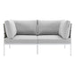 Modway Harmony Sunbrella® Basket Weave Outdoor Patio Aluminum Loveseat FredCo