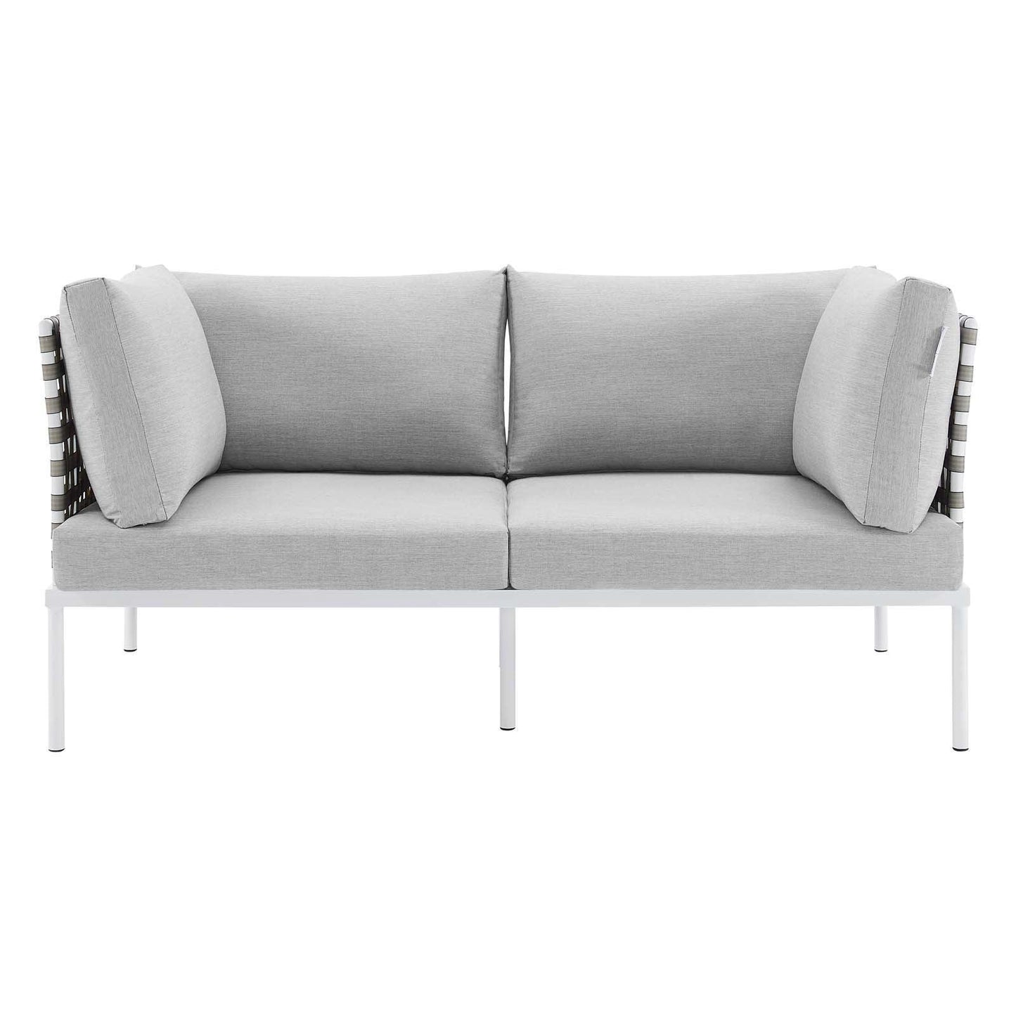 Modway Harmony Sunbrella® Basket Weave Outdoor Patio Aluminum Loveseat FredCo