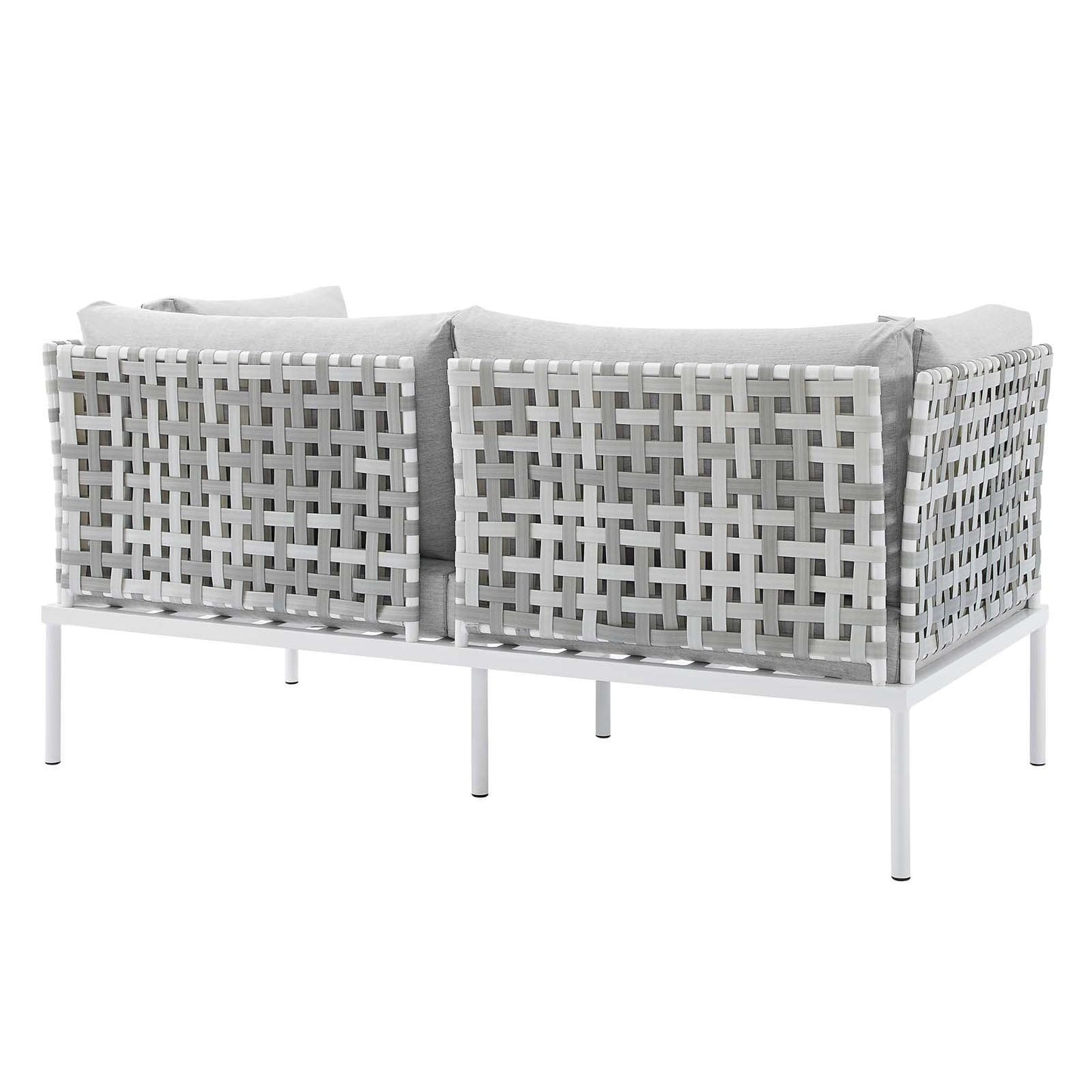 Modway Harmony Sunbrella® Basket Weave Outdoor Patio Aluminum Loveseat FredCo