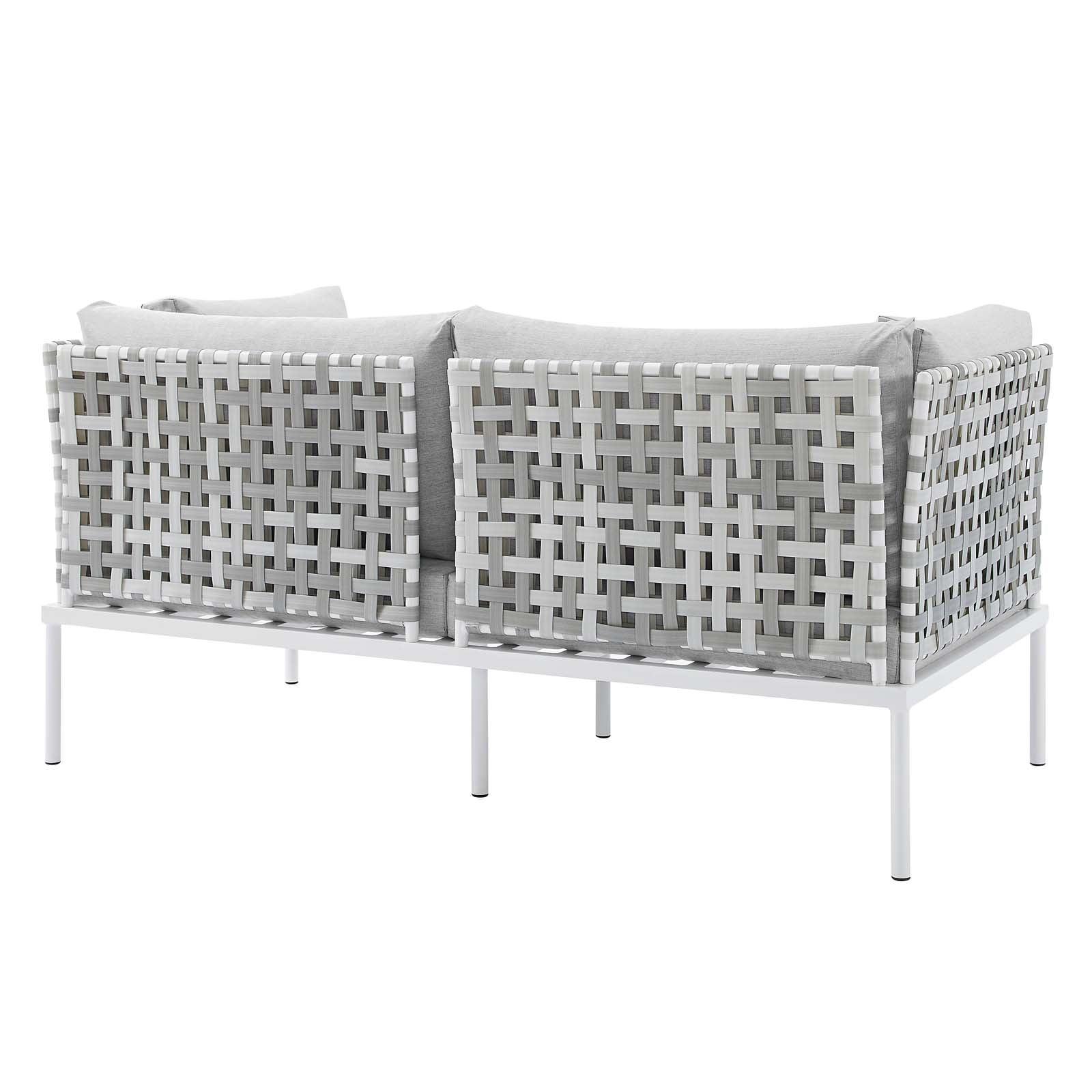 Modway Harmony Sunbrella® Basket Weave Outdoor Patio Aluminum Loveseat FredCo