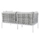 Modway Harmony Sunbrella® Basket Weave Outdoor Patio Aluminum Loveseat FredCo