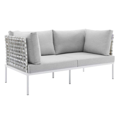 Modway Harmony Sunbrella® Basket Weave Outdoor Patio Aluminum Loveseat FredCo