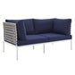 Modway Harmony Sunbrella® Basket Weave Outdoor Patio Aluminum Loveseat FredCo