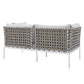 Modway Harmony Sunbrella® Basket Weave Outdoor Patio Aluminum Loveseat FredCo