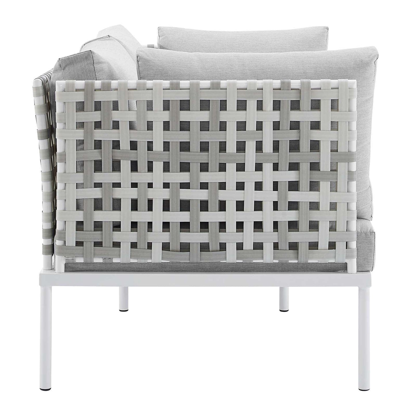 Modway Harmony Sunbrella® Basket Weave Outdoor Patio Aluminum Loveseat FredCo