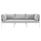 Modway Harmony Sunbrella® Basket Weave Outdoor Patio Aluminum Sofa FredCo