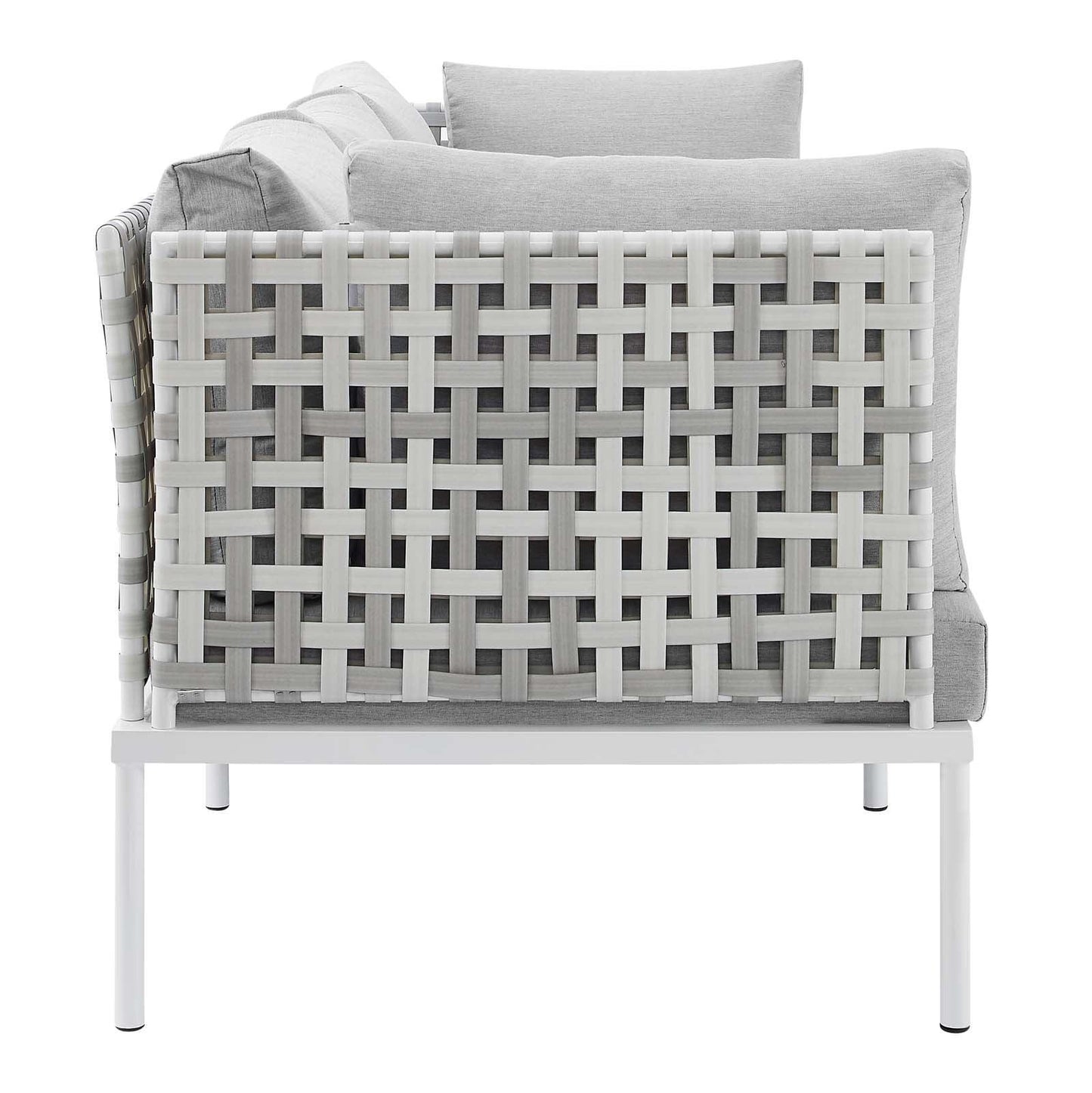Modway Harmony Sunbrella® Basket Weave Outdoor Patio Aluminum Sofa FredCo
