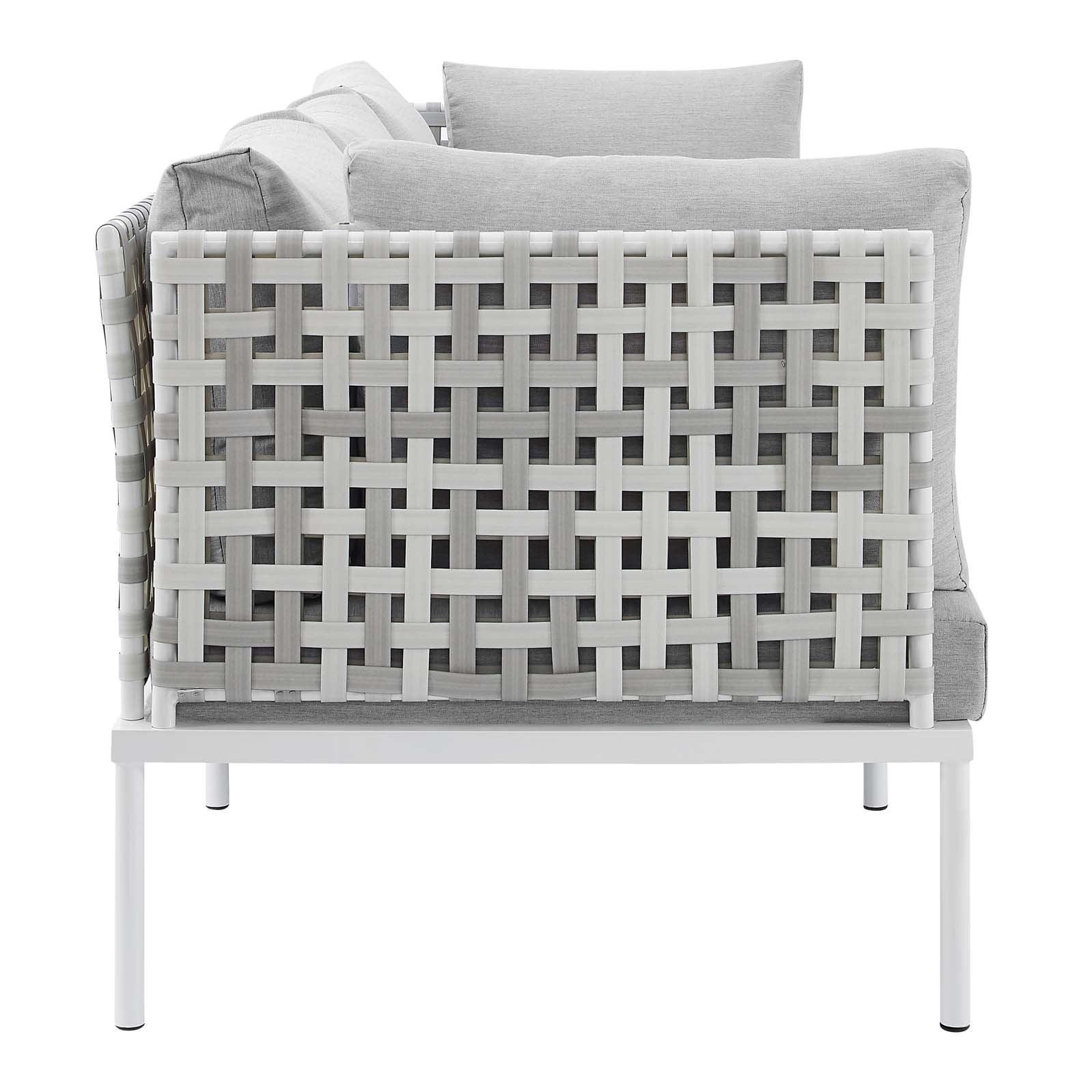 Modway Harmony Sunbrella® Basket Weave Outdoor Patio Aluminum Sofa FredCo