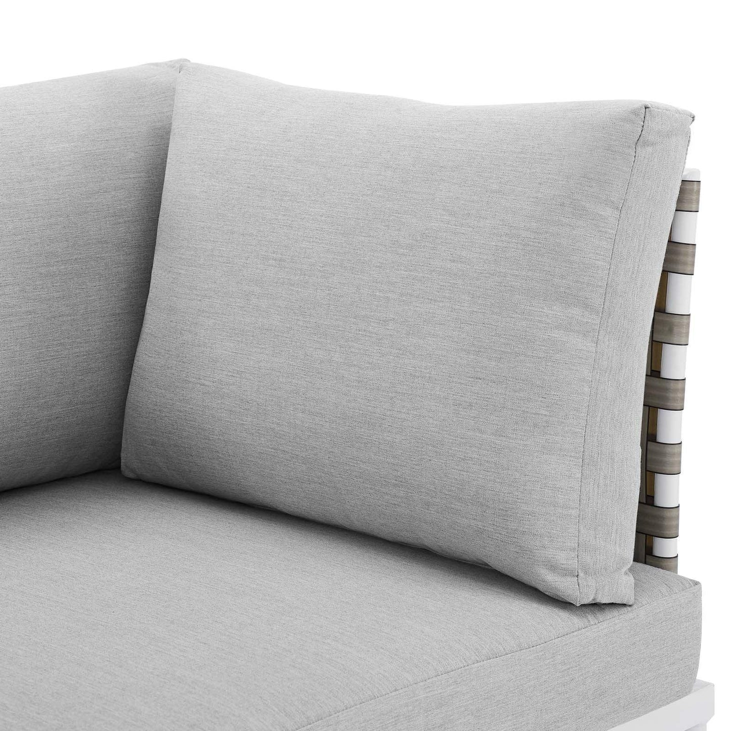 Modway Harmony Sunbrella® Basket Weave Outdoor Patio Aluminum Sofa FredCo