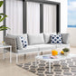 Modway Harmony Sunbrella® Basket Weave Outdoor Patio Aluminum Sofa FredCo