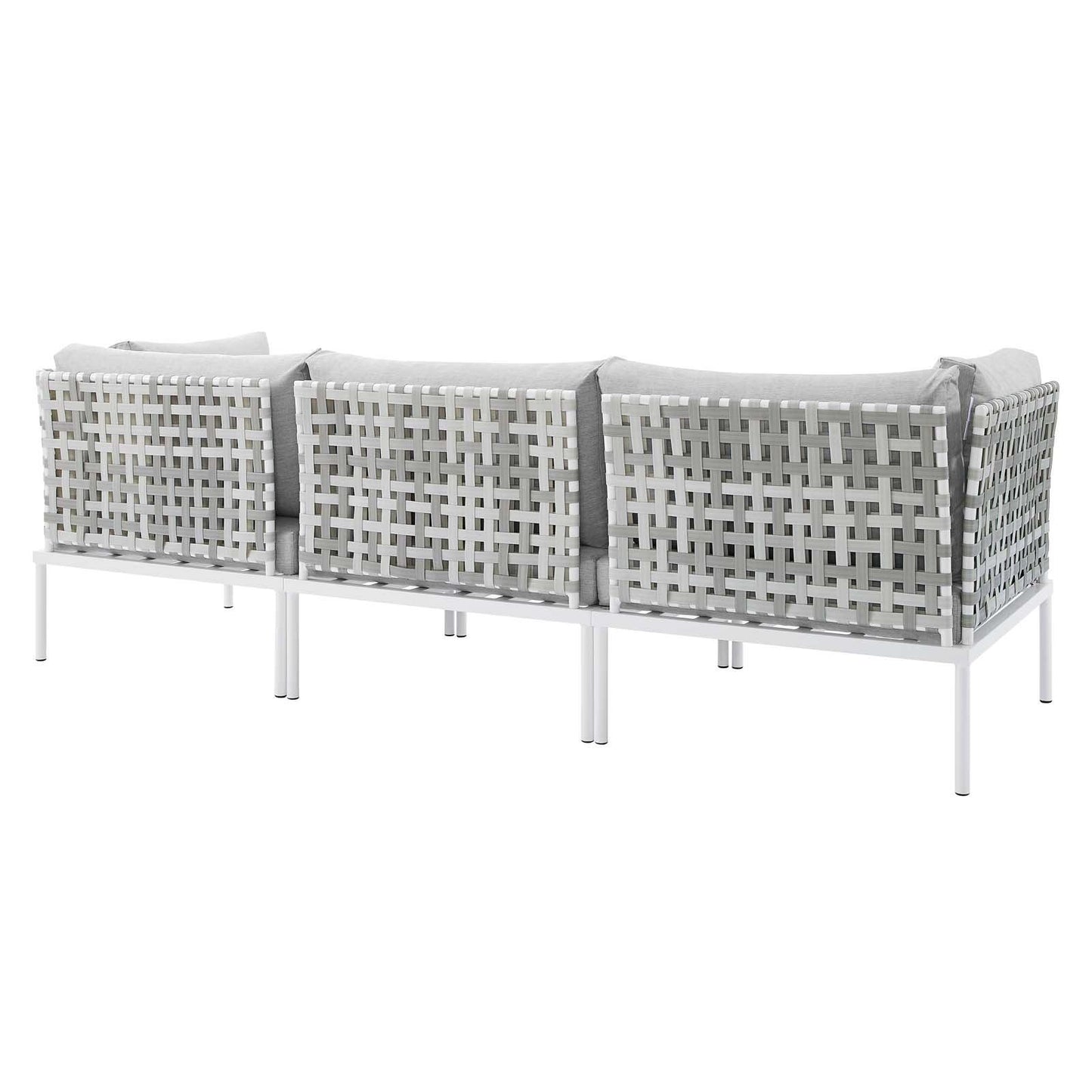 Modway Harmony Sunbrella® Basket Weave Outdoor Patio Aluminum Sofa FredCo