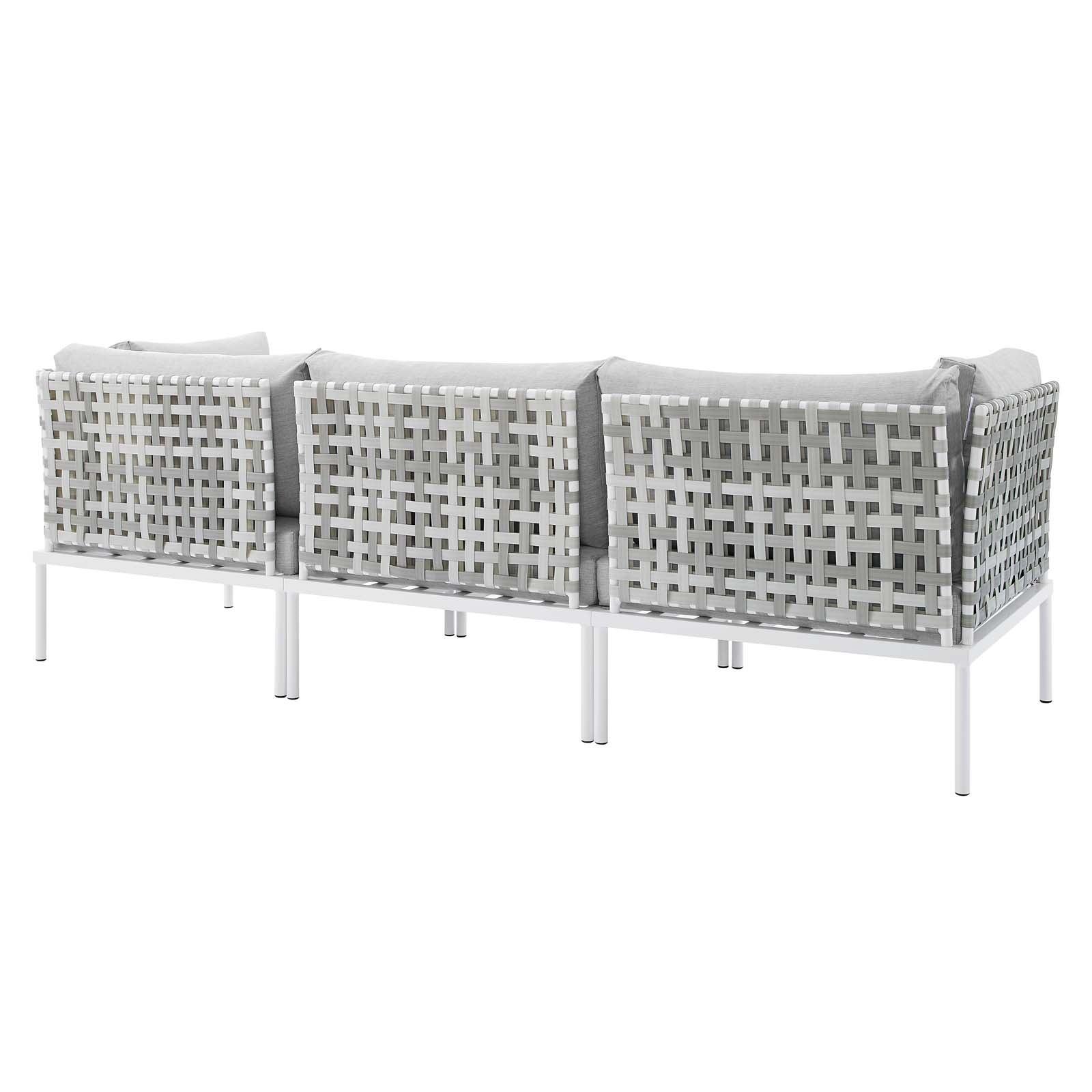 Modway Harmony Sunbrella® Basket Weave Outdoor Patio Aluminum Sofa FredCo