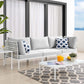 Modway Harmony Sunbrella® Basket Weave Outdoor Patio Aluminum Sofa FredCo