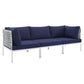 Modway Harmony Sunbrella® Basket Weave Outdoor Patio Aluminum Sofa FredCo