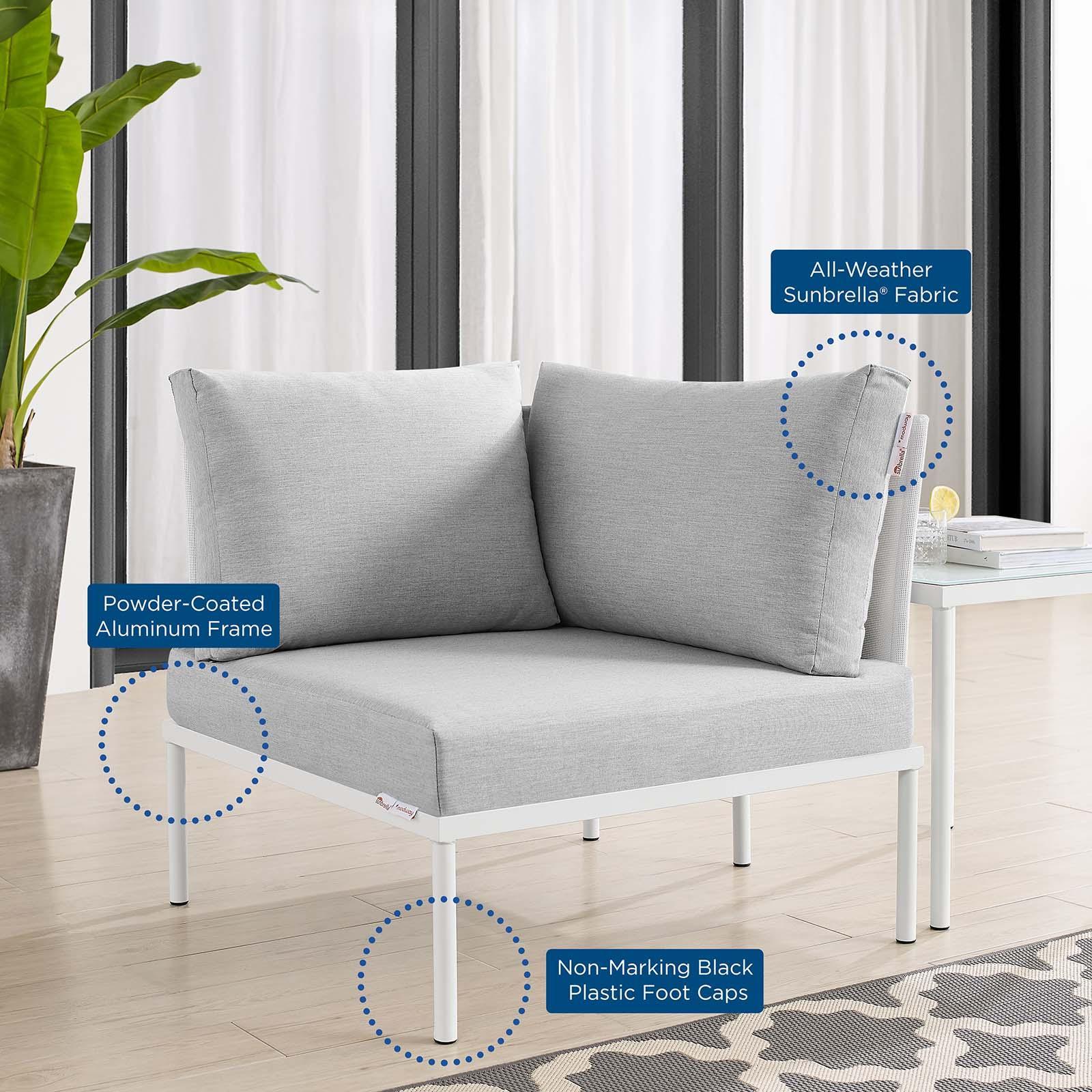 Modway Harmony Sunbrella® Outdoor Patio All Mesh Corner Chair FredCo