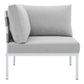 Modway Harmony Sunbrella® Outdoor Patio Aluminum Corner Chair FredCo