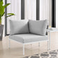 Modway Harmony Sunbrella® Outdoor Patio Aluminum Corner Chair FredCo