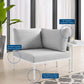 Modway Harmony Sunbrella® Outdoor Patio Aluminum Corner Chair FredCo