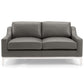 Modway Harness 64" Stainless Steel Base Leather Loveseat FredCo
