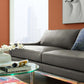 Modway Harness 83.5" Stainless Steel Base Leather Sofa FredCo
