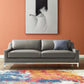 Modway Harness 83.5" Stainless Steel Base Leather Sofa FredCo
